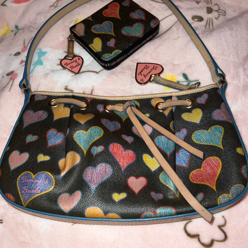 Dooney & Bourke Multicolor Heart Print Bag